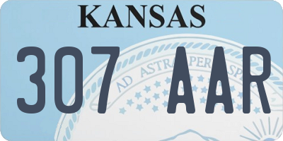 KS license plate 307AAR