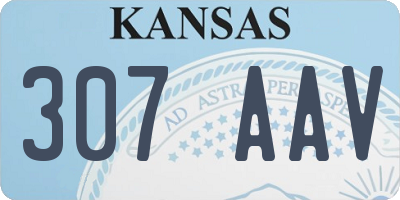 KS license plate 307AAV