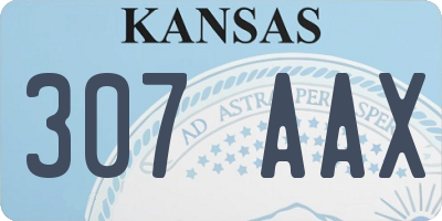KS license plate 307AAX