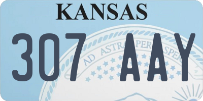 KS license plate 307AAY