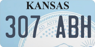 KS license plate 307ABH
