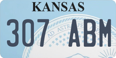 KS license plate 307ABM