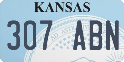 KS license plate 307ABN