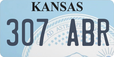 KS license plate 307ABR