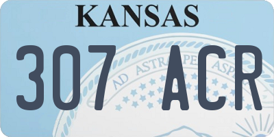 KS license plate 307ACR