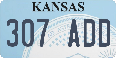 KS license plate 307ADD