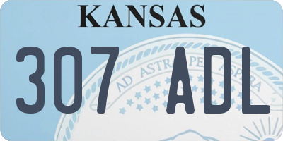 KS license plate 307ADL