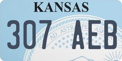 KS license plate 307AEB