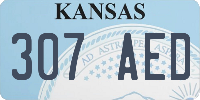 KS license plate 307AED