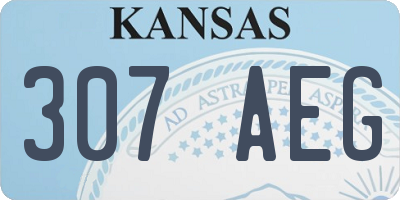 KS license plate 307AEG