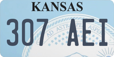 KS license plate 307AEI