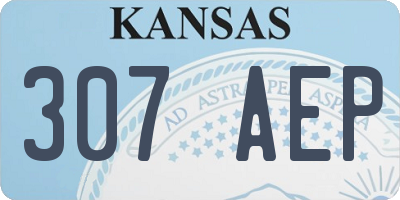 KS license plate 307AEP