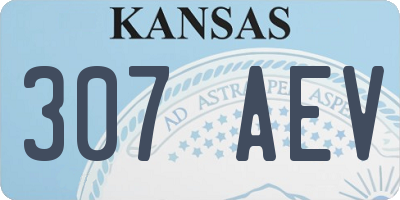 KS license plate 307AEV