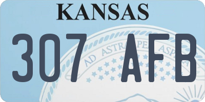 KS license plate 307AFB