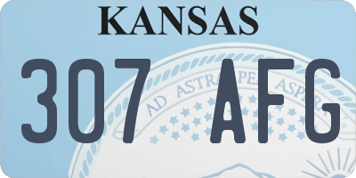 KS license plate 307AFG