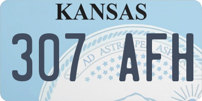 KS license plate 307AFH