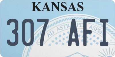 KS license plate 307AFI