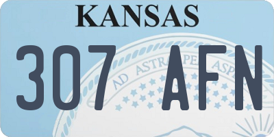 KS license plate 307AFN