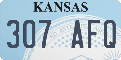 KS license plate 307AFQ