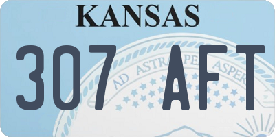 KS license plate 307AFT