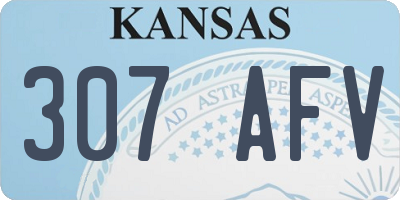 KS license plate 307AFV