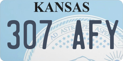 KS license plate 307AFY