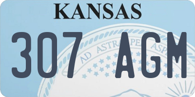 KS license plate 307AGM