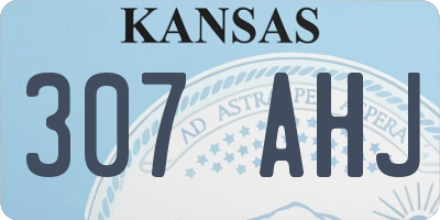 KS license plate 307AHJ