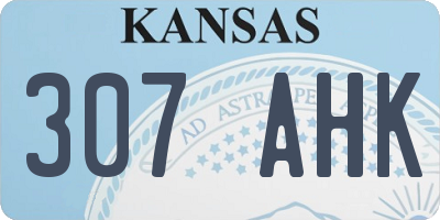 KS license plate 307AHK