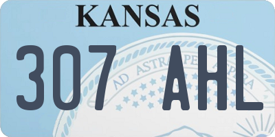 KS license plate 307AHL