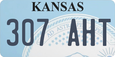 KS license plate 307AHT