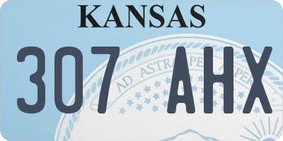 KS license plate 307AHX