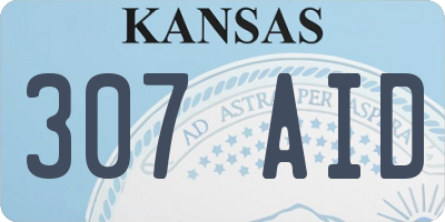 KS license plate 307AID