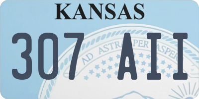 KS license plate 307AII