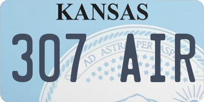 KS license plate 307AIR