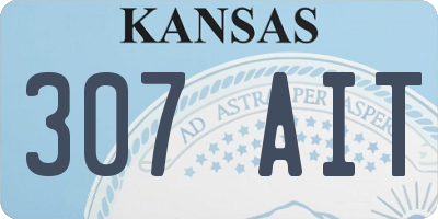 KS license plate 307AIT