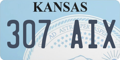 KS license plate 307AIX