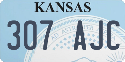 KS license plate 307AJC