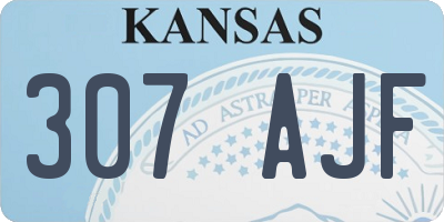 KS license plate 307AJF