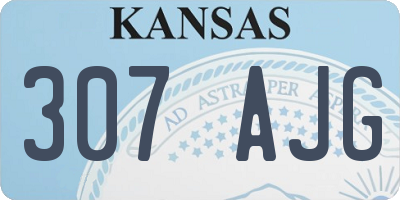 KS license plate 307AJG