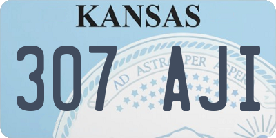 KS license plate 307AJI
