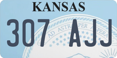 KS license plate 307AJJ