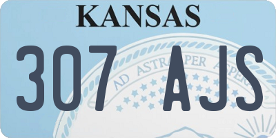 KS license plate 307AJS