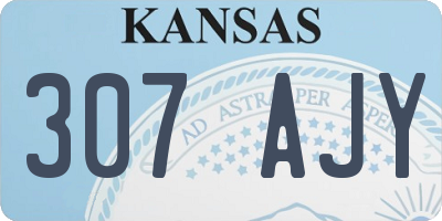 KS license plate 307AJY