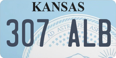 KS license plate 307ALB
