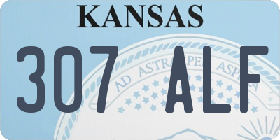 KS license plate 307ALF