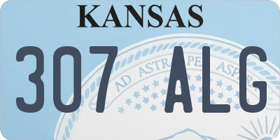 KS license plate 307ALG