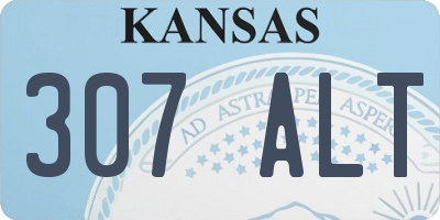 KS license plate 307ALT