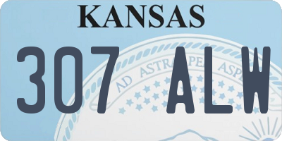 KS license plate 307ALW
