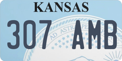 KS license plate 307AMB